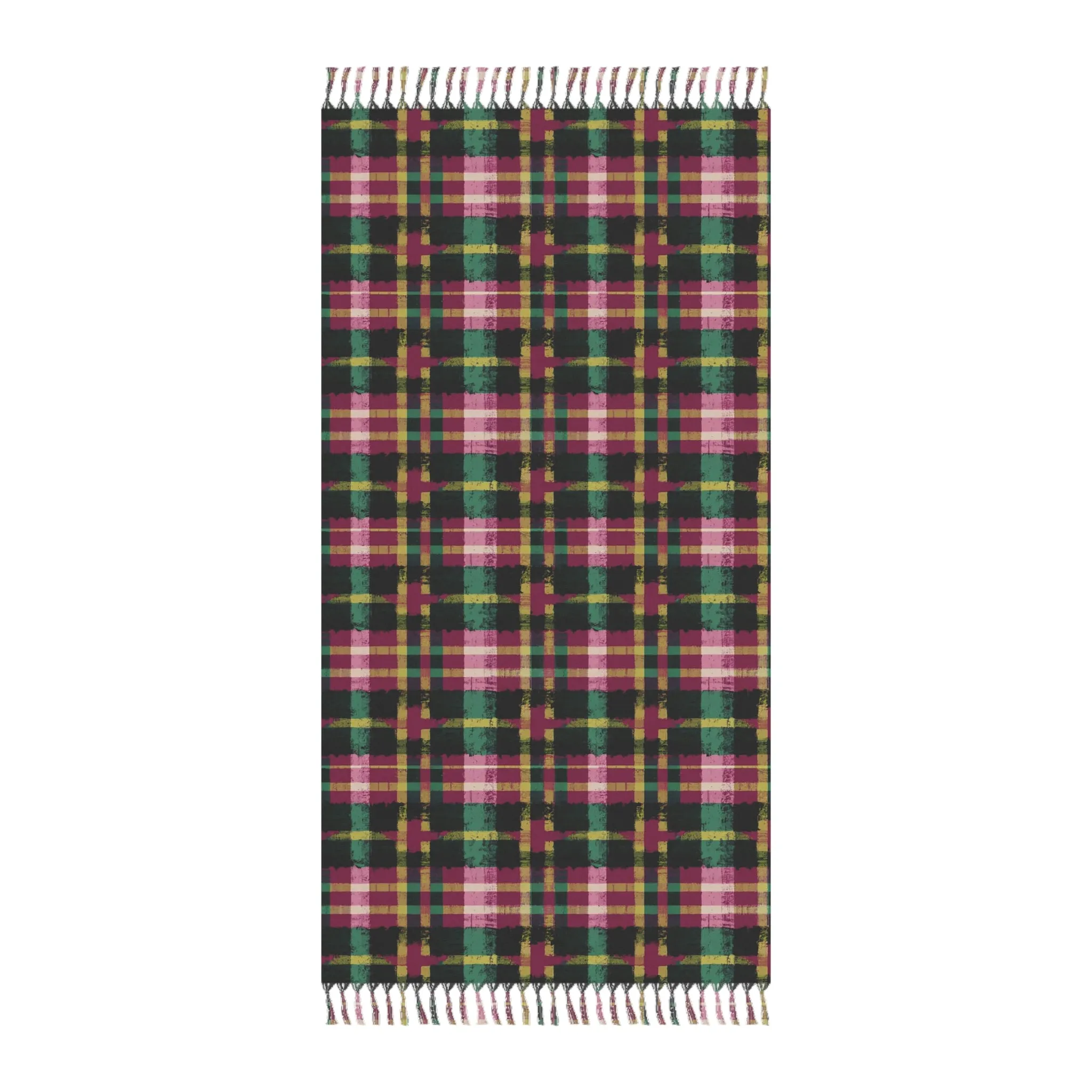 Vampire Art Grunge Scottish Tartan Boho Beach Cloth Towel