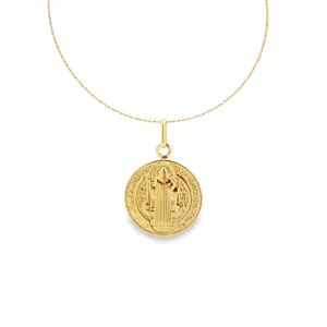 WD1172 14kt Gold Saint Benedict Pendant